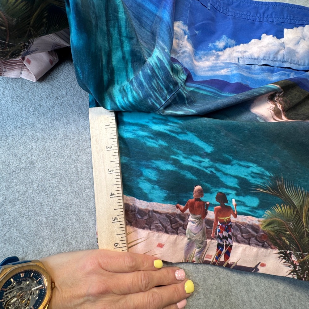 Orlebar Brown Bulldog Limited Swim Shorts Mustique Island by Slim Aarons Mens 34 - Picture 8 of 11